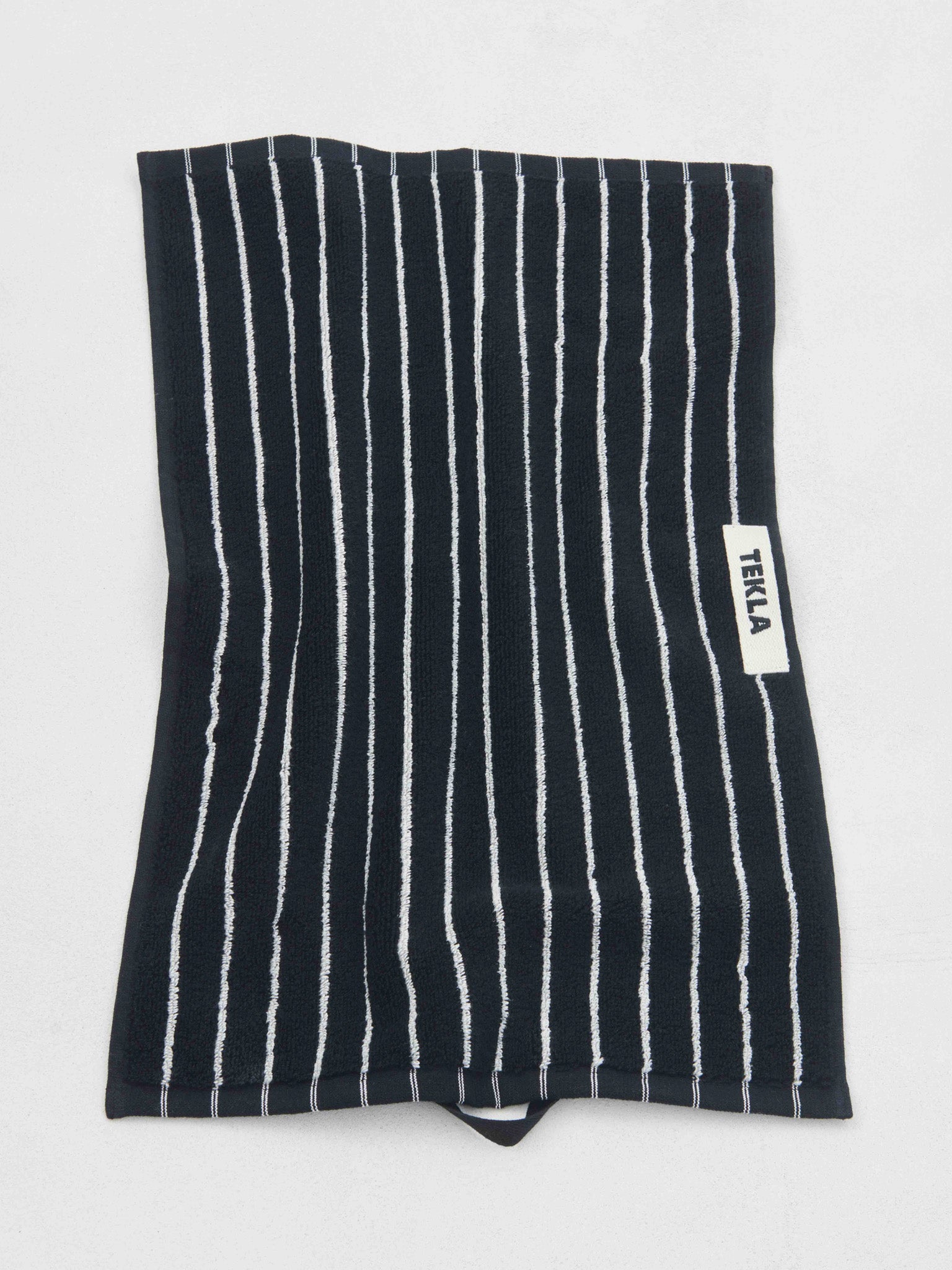 Guest Towel in Black Stripes