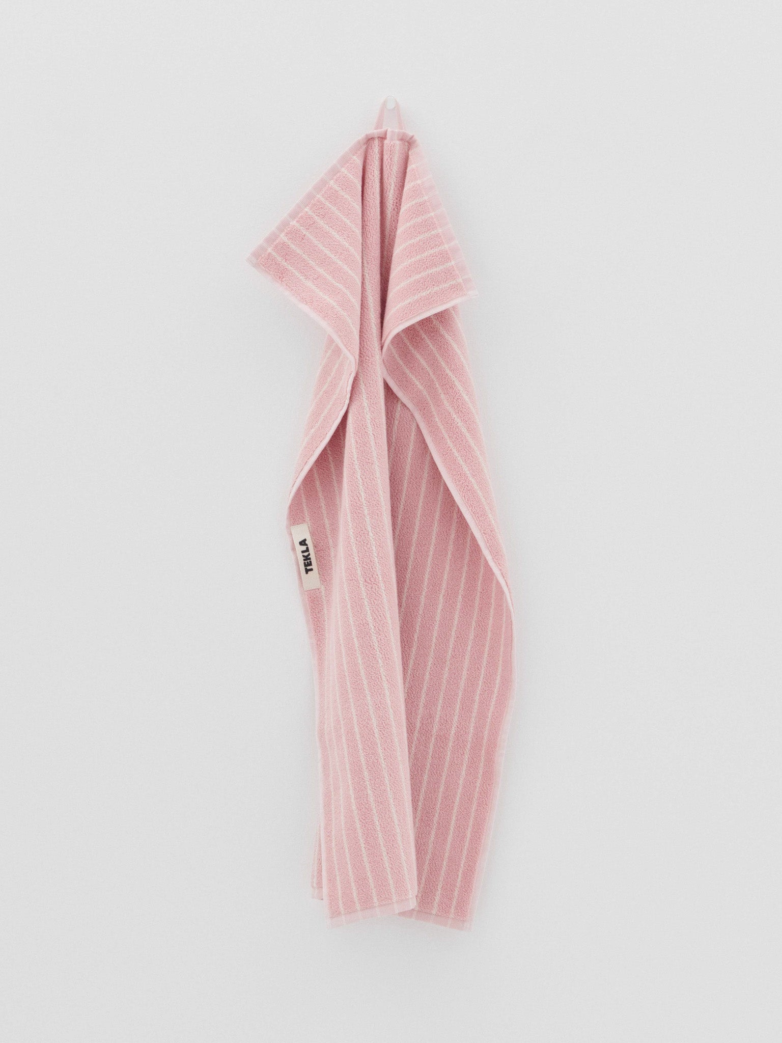 Hand Towel in Shaded Pink Stripes