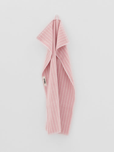 Tekla - Hand Towel in Shaded Pink Stripes