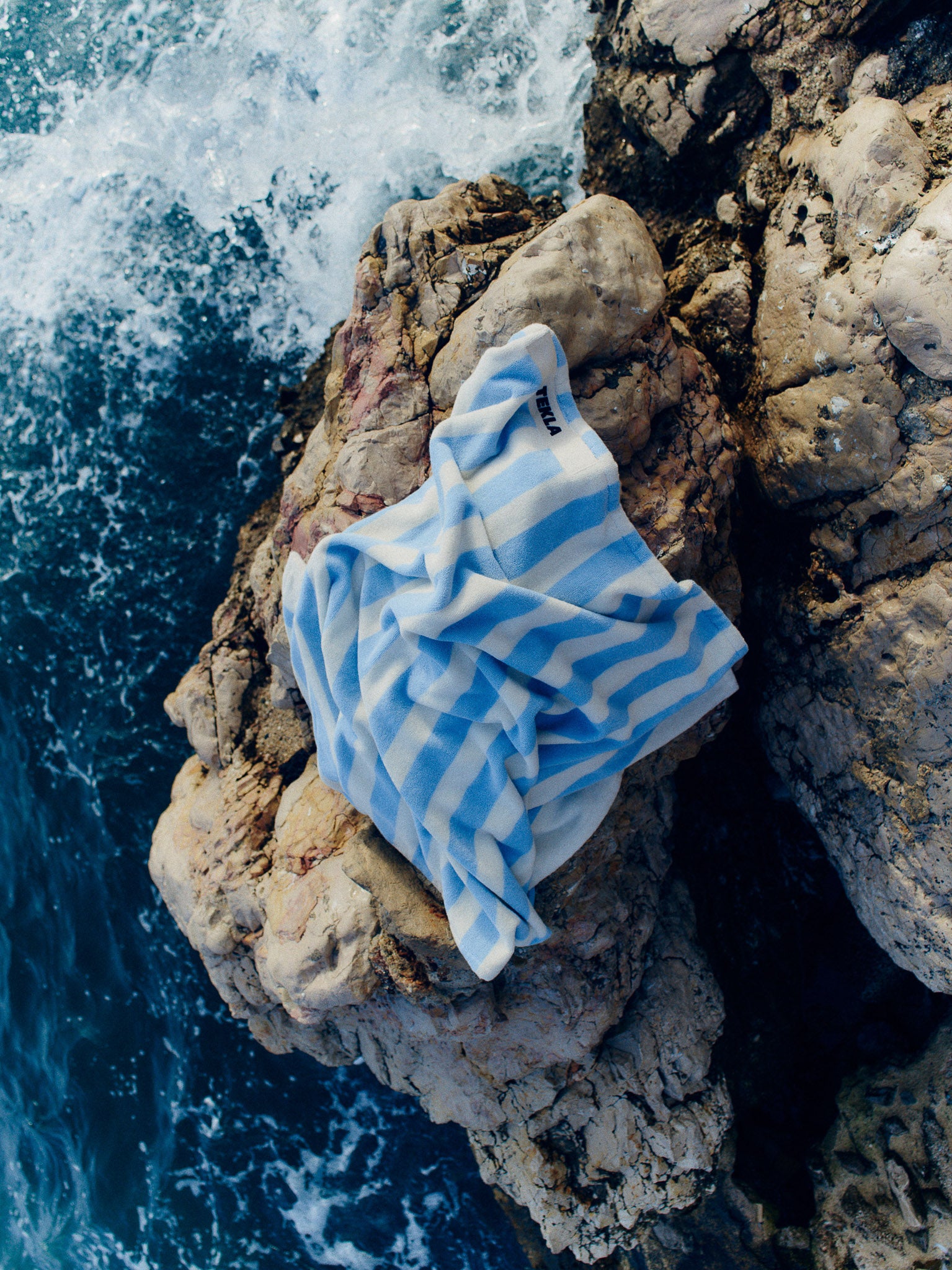 Beach Towel in Isle Blue Stripes