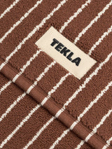 Tekla - Terry Bath Mat in Rust Stripes