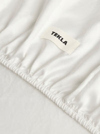 Tekla - Sateen Fitted Sheet in Cloud White