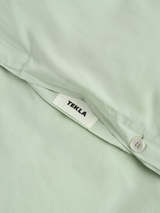 Tekla - Percale Duvet Cover in Powder Green