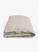 Tekla - Percale Duvet Cover in Clay Stripes
