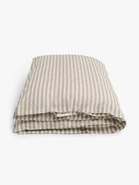 Tekla - Percale Duvet Cover in Clay Stripes