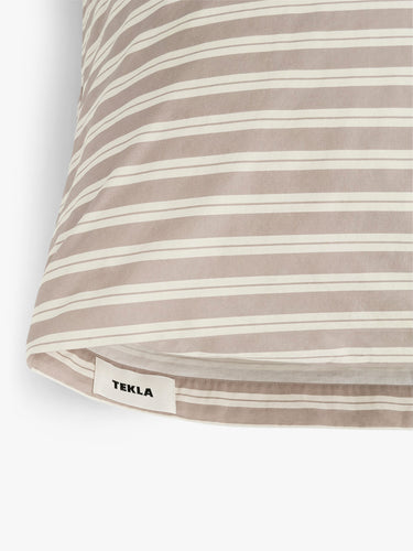 Tekla - Percale Pillow Sham in Clay Stripes