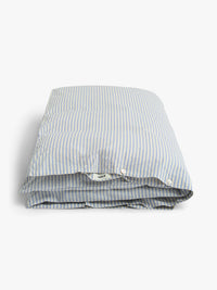 Tekla - Percale Duvet Cover in Flint Stripes