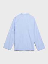 Tekla - Poplin Pyjamas Shirt in Shirt Blue