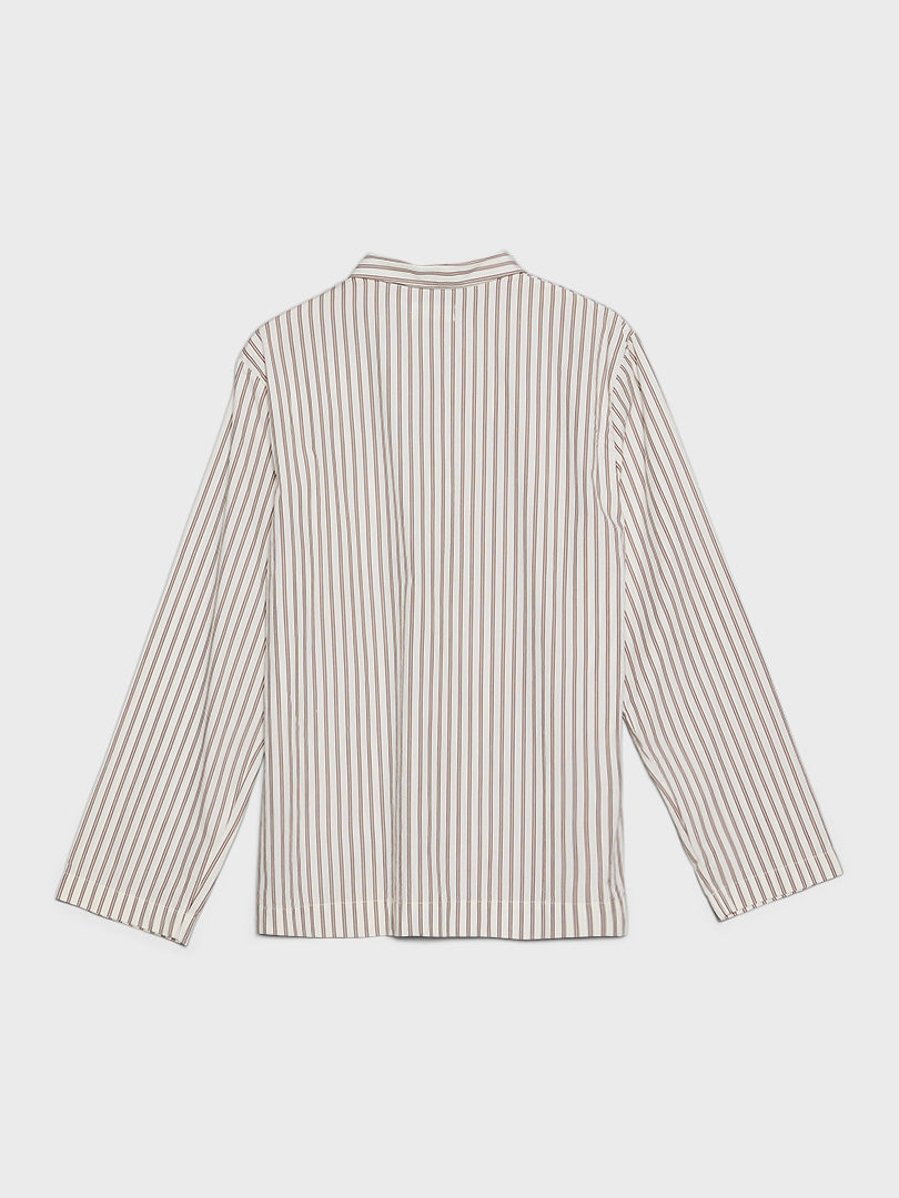 Poplin Pyjamas Shirt in Hopper Stripes