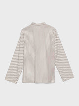 Tekla - Poplin Pyjamas Shirt in Hopper Stripes