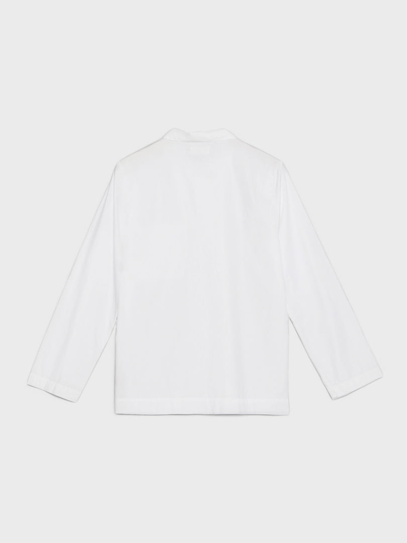 Poplin Pyjamas Shirt in Alabaster White