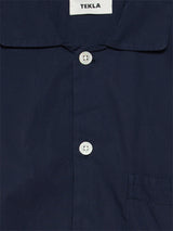 Tekla - Poplin Pyjamas Shirt in True Navy