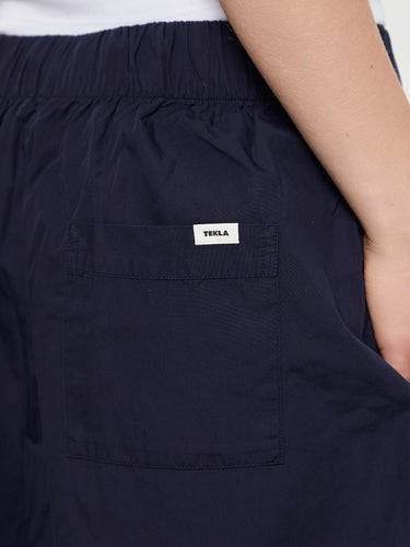 Tekla - Poplin Pyjamas Shorts in True Navy