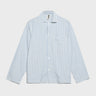 Tekla - Poplin Pyjamas Shirt in Placid Blue Stripes
