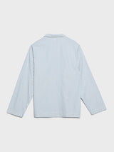 Tekla - Poplin Pyjamas Shirt in Placid Blue Stripes