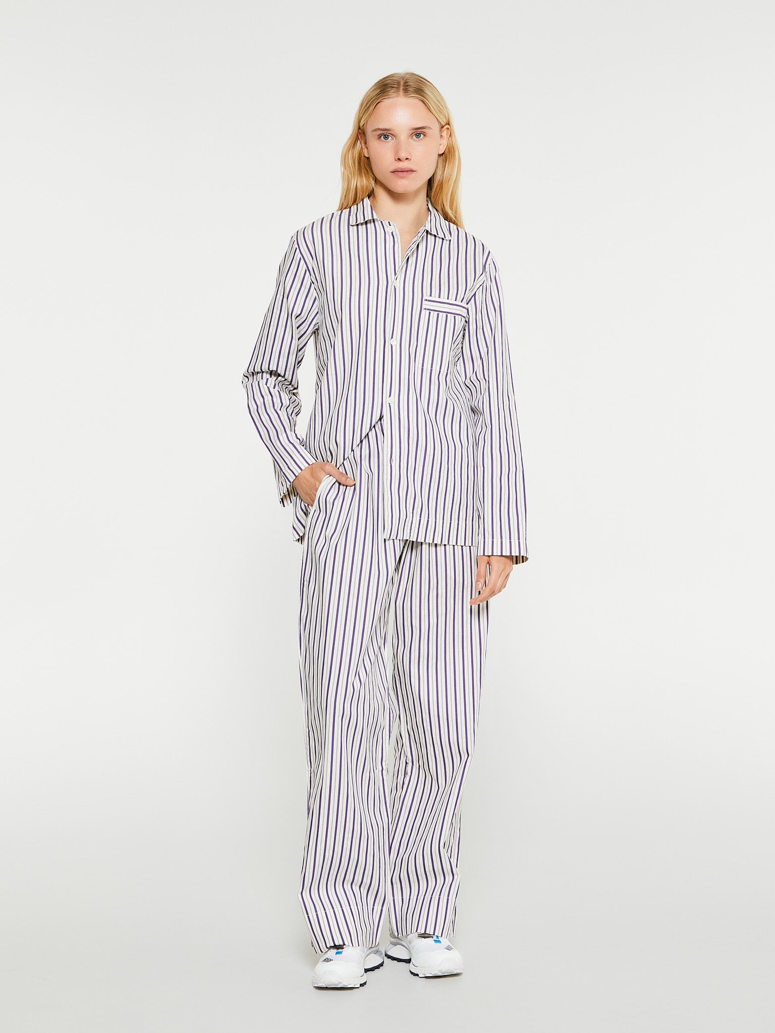 ERES Siesta Vacances striped cotton-poplin pajama shirt