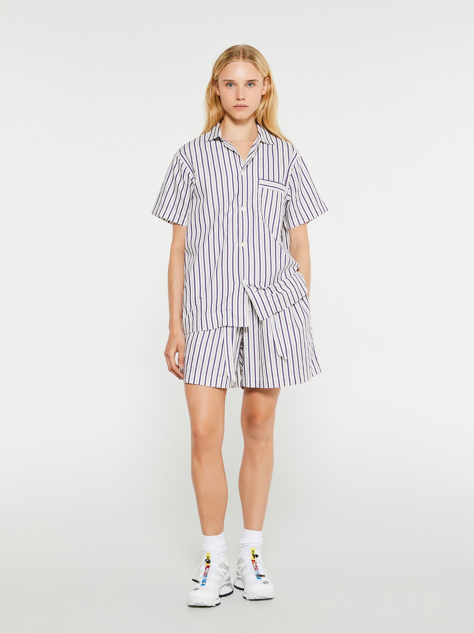 Poplin Pyjamas Shorts in Lido Stripes
