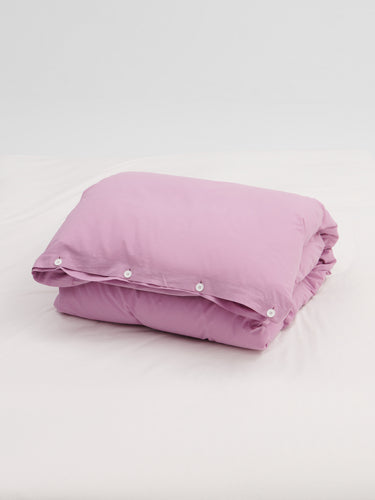 Tekla - Percale Duvet Cover in Mallow Pink