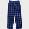 Tekla - Flannel Pyjamas Pants in Dark Blue Plaid