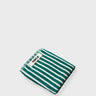 Tekla - Guest Towel in Shaded Teal Green Stripes
