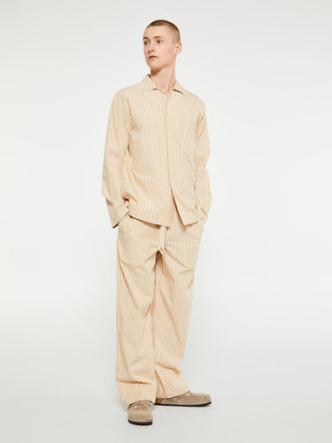 Tekla - Poplin Pyjamas Pants in Corinth Stripes