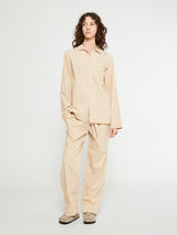 Tekla - Poplin Pyjamas Pants in Corinth Stripes