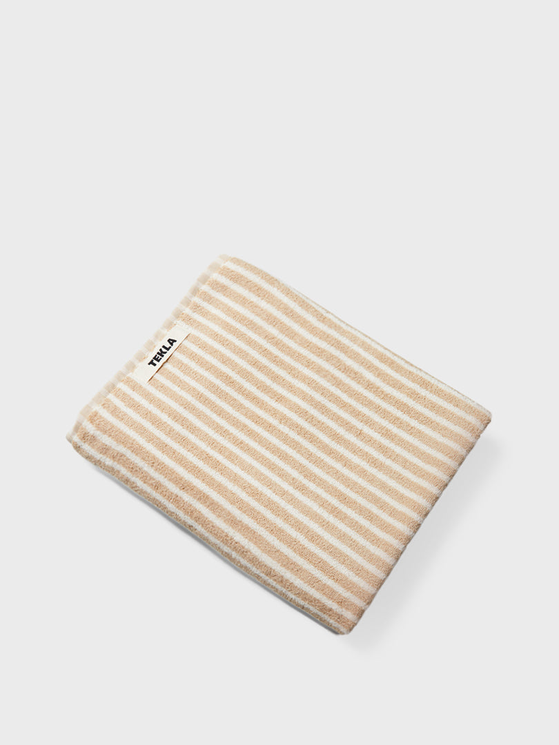 Tekla - Bath Towel in Ivory Stripes
