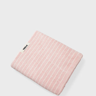 Tekla - Bath Towel in Shaded Pink Stripes