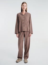 Tekla - Women's Long-Sleeved Shirt in Serra Checks