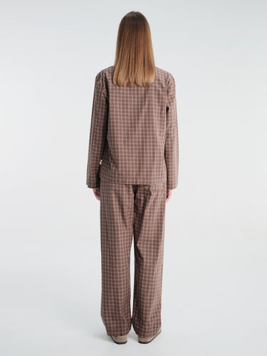 Tekla - Women's Long-Sleeved Shirt in Serra Checks