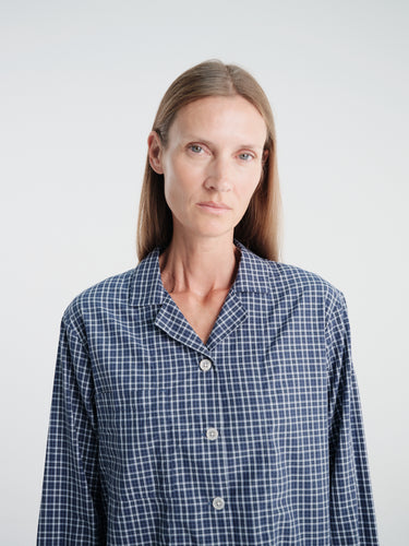 Tekla - Women's Long-Sleeved Shirt in Lanegan Checks