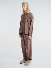 Tekla - Men's Long-Sleeved Shirt in Serra Checks
