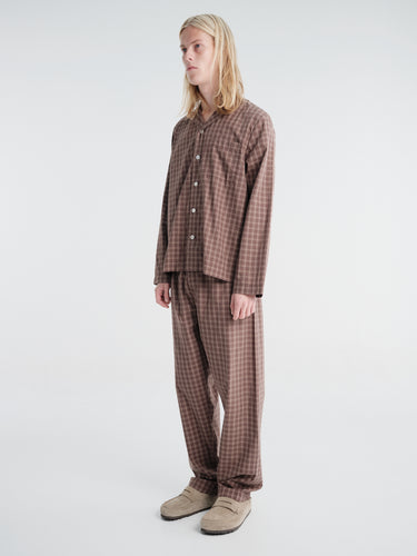 Tekla - Men's Long-Sleeved Shirt in Serra Checks