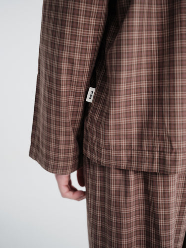Tekla - Men's Long-Sleeved Shirt in Serra Checks