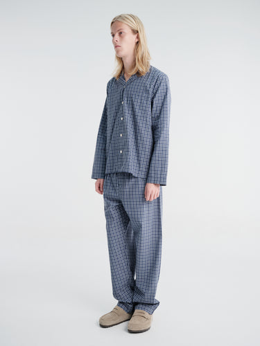 Tekla - Men's Long-Sleeved Shirt in Lanegan Checks