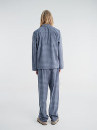 Tekla - Men's Long-Sleeved Shirt in Lanegan Checks