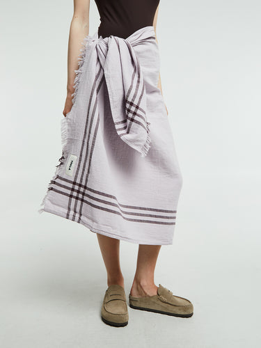 Tekla - Beach Cotton Sheet in Lilla