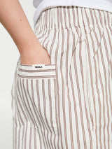 Tekla - Poplin Pyjamas Shorts in Hopper Stripes