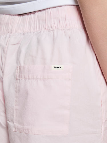 Tekla - Poplin Pyjamas Shorts in Soft Pink