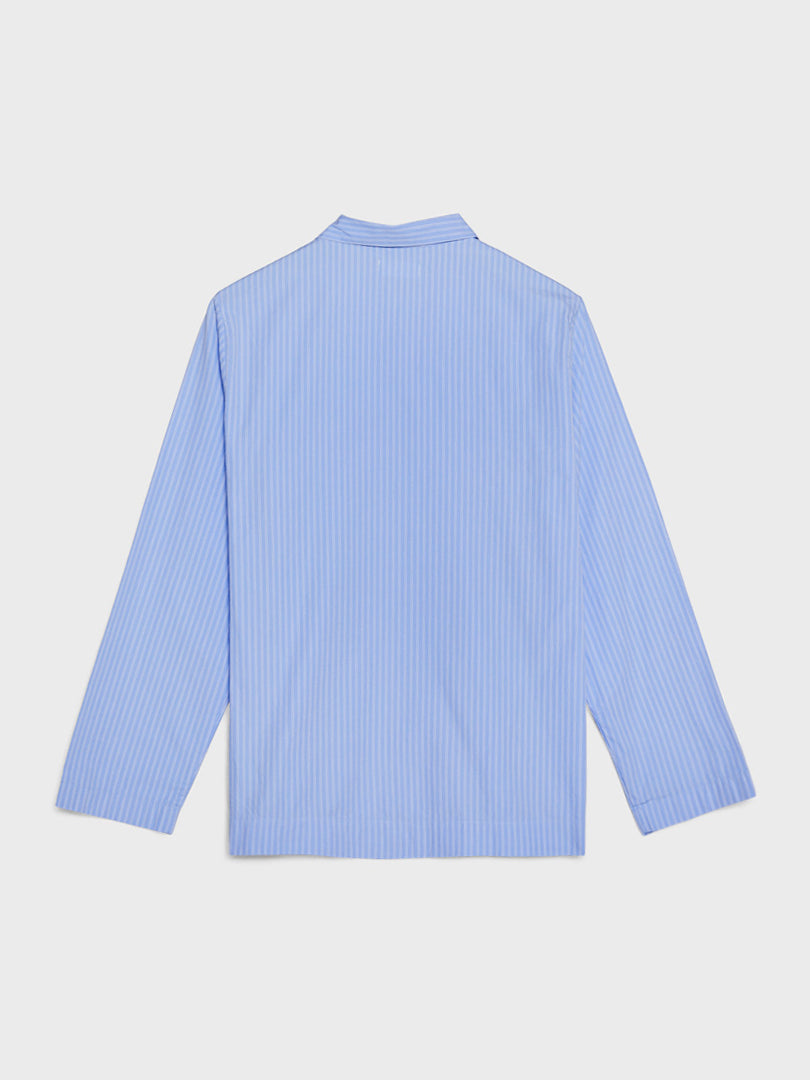 Poplin Pyjamas Shirt in Pin Stripes