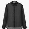 The Frankie Shop - Peri Sheer Shirt - Black in Black