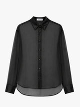 The Frankie Shop - Peri Sheer Shirt - Black in Black