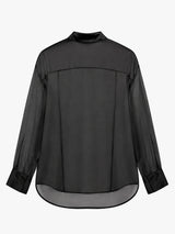 The Frankie Shop - Peri Sheer Shirt - Black in Black