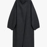 The Frankie Shop - Leroy Funnel Neck Wool Coat - Dark Grey Melange in Dark Grey Melange