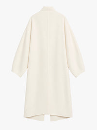 The Frankie Shop - Leroy Funnel Neck Wool Coat in White
