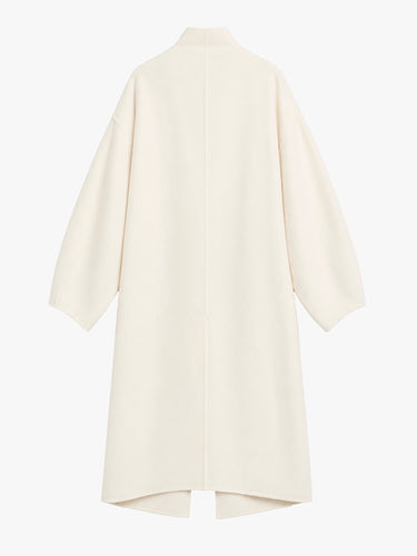 The Frankie Shop - Leroy Funnel Neck Wool Coat - White
