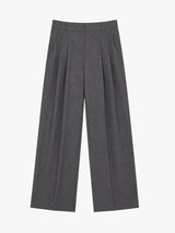 The Frankie Shop - Gelso Pleated Trousers - Dark Grey Melange in Dark Grey Melange