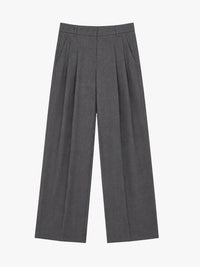 The Frankie Shop - Gelso Pleated Trousers in Dark Grey Melange