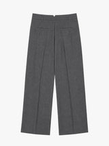 The Frankie Shop - Gelso Pleated Trousers - Dark Grey Melange in Dark Grey Melange