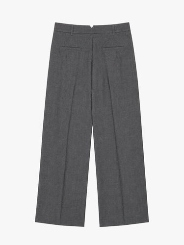 The Frankie Shop - Gelso Pleated Trousers - Dark Grey Melange in Dark Grey Melange
